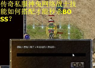 传奇私服神兔网络战士技能如何搭配才能秒杀BOSS？