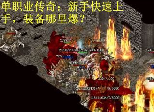 单职业传奇：新手快速上手，装备哪里爆？
