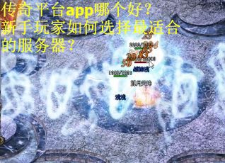 传奇平台app哪个好？新手玩家如何选择最适合的服务器？