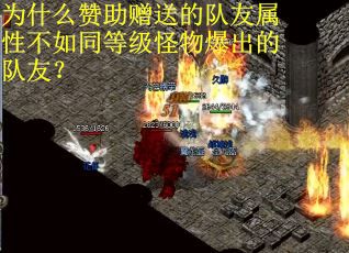 为什么赞助赠送的队友属性不如同等级怪物爆出的队友？